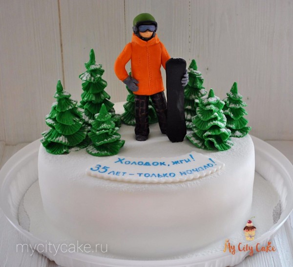 Торт для сноубордистки торты на заказ Mycitycake
