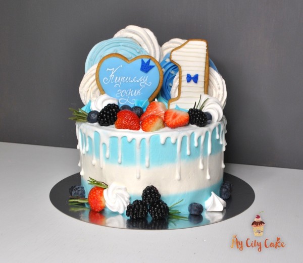 Торт с сердцем на 1 годик торты на заказ Mycitycake