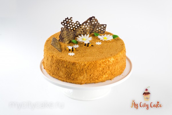 Стандартное оформление медового торта 8 торты на заказ Mycitycake