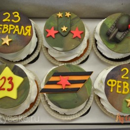 Капкейки для мужчины на 23 февраля на заказ в Красноярске