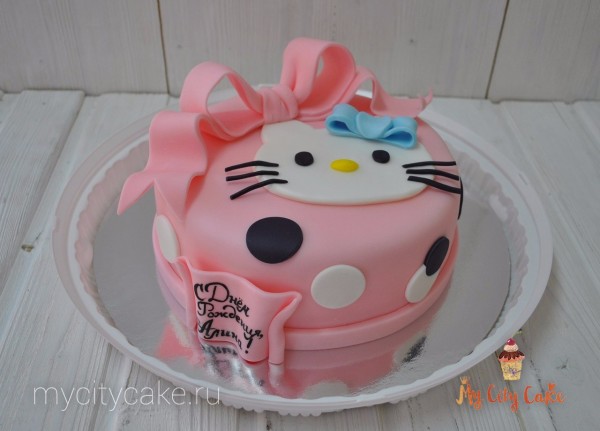 Розовый тортик для девочки торты на заказ Mycitycake
