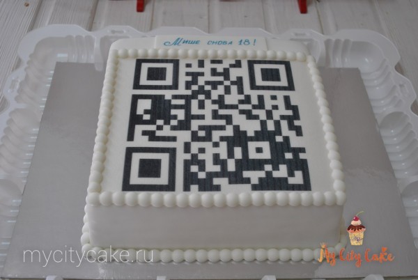 Торт QR код торты на заказ Mycitycake