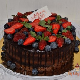 Шоколадный открытый торт на заказ в Красноярске