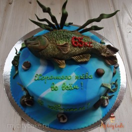 Торт для рыбака на заказ в Красноярске