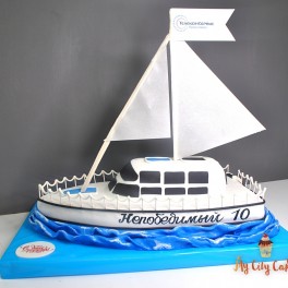 Торт в виде яхты на заказ в Красноярске