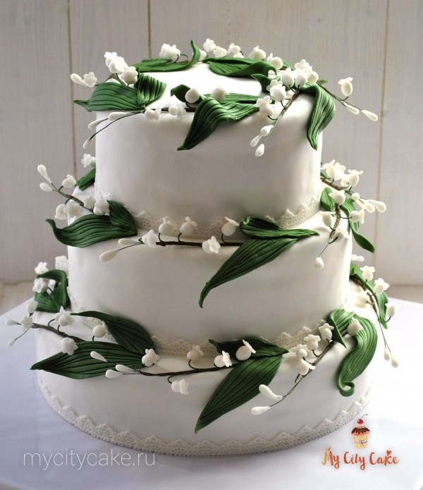 Свадебный торт с ландышами торты на заказ Mycitycake