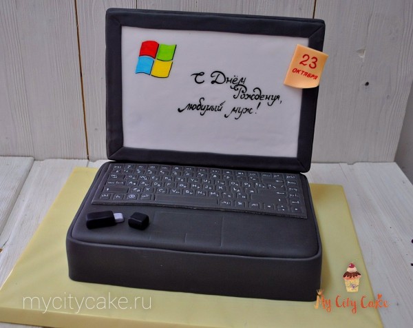 Торт ноутбук торты на заказ Mycitycake