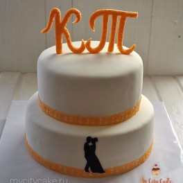Свадебный торт влюбленные на заказ в Красноярске