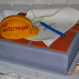 Корпоративный торт на день строителя на заказ в Красноярске