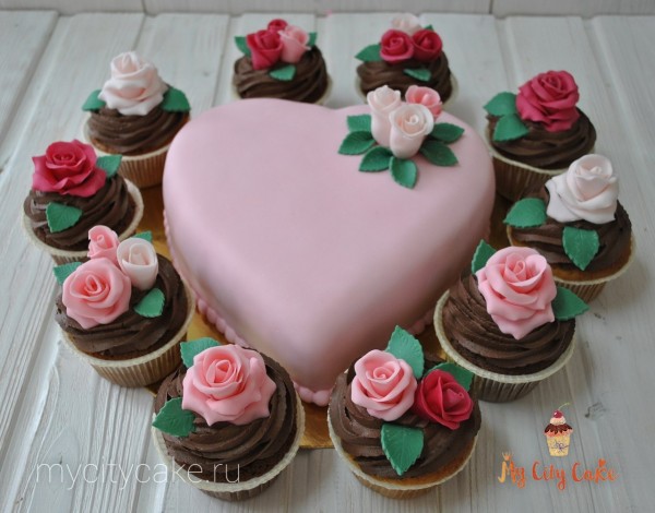 Торт сердце торты на заказ Mycitycake