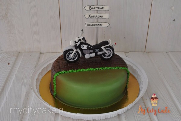 Торт с мотоциклом торты на заказ Mycitycake