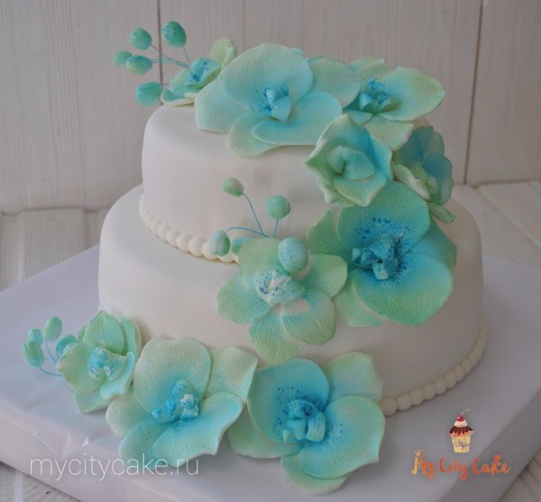Торт с орхидеями торты на заказ Mycitycake
